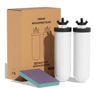 Joypur Lot de 2 filtres de rechange en céramique pour système de filtration d'eau par gravité - Cartouche de filtre à eau en céramique pour système de filtration d'eau par gravité