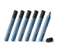 Joypur Paille Filtrante Survie Triangle 0.01µm, Filtre à Eau Portable Léger 30g, Élimine 99.9999% des Impuretés, 1000L Filtration, Pour Camping Randonnée Voyage, Lot de 6, Bleu