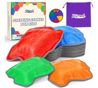 Joyreal Balance Stepping Stones, 10PCS Stapelstein, Parcours Motricité Bébé, Favorise l'équilibre et la Motricité, Jeux Exterieur Enfant