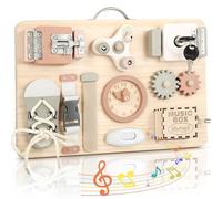 Joyreal Busy Board Montessori - Planche Activité Montessori Tableau Activité Sensoriel Parcours Motricité Bébé Jeux Educatif Jouet Enfant pour Garcon Fille