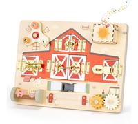 Joyreal Busy Board Montessori - Thème de la Ferme Planche Activité Sensoriel Parcours Motricité Bébé Jeux Educatif Tableau Activité Jouet Enfant pour Garcon Fille