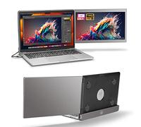 JoyReal Moniteur portable pour MacBook USB double écran d'ordinateur portable 12" FHD 1080p avec protecteur d'écran et tapis de souris pour Mackbook Pro 16,2"