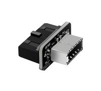 JoyReken Adaptateur de Panneau Avant USB Vertical, USB 3.1 Type-E Key-A vers USB 3.0 20 Broches pour Carte mère de Type C