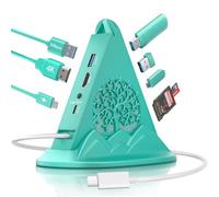 JoyReken Adaptateur multiport USB C HUB avec HDMI 4K @ 30 Hz, 100 W PD, lecteur de carte SD/TF, 5 Gbit/s, 3 x USB-A et 1 x USB-C 3.0, hub USB C RVB 8 en 1, station d'accueil pour MacBook Air, iPad