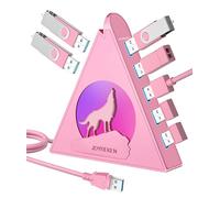 JoyReken Hub USB 3.0 à 7 ports avec câble prolongé de 60 cm, répartiteur USB pour ordinateur de bureau, ordinateur portable, PC, Xbox, PS4/5, lecteur flash, XPS, lecteur flash, manette, imprimante