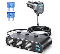 JOYROOM 2026 179W Multi Prise Allume Cigare,【7-en-1】 PD30W Adaptateur Allume Cigare USB C avec 1m de Fil, 12V/24V Chargeur Voiture avec Indicateur de Tension LED pour iPhone 17/Samsung S26