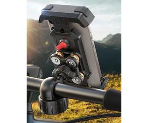 JOYROOM 2026 Support Téléphone Moto【Dernier Amortisseur】 Universel Porte Téléphone Vélo, Anti-Vibration pour iPhone 17/16/15 Pro Max, Samsung S25/S24/23 Ultra, Smartphones 4,7"-7"