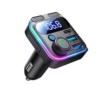 JOYROOM 48W Transmetteur FM Bluetooth 5.4 Voiture,【Basses & HiFi Stereo】【30W PD & 18W QC 3.0】 Autoradio Adaptateur Bluetooth Voiture Kit Main Libre & Double Microphone, Bluetooth & U-Disk