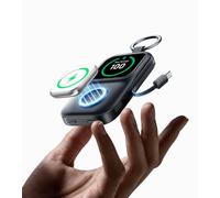 JOYROOM 5000mAh Mini Batterie Externe pour Apple Watch avec Câble USB C, [Écran LED & Porte-clés] Magnétique Portable Chargeur Montre Compatible avec Apple Watch S11/10/9/8/7/6/5/SE3/Ultra3
