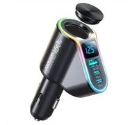 Joyroom Chargeur de voiture USB JR-CL21 – 2 ports Type-C, 150 W, LED – Noir