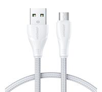 Joyroom Câble USB - Micro-USB 2.4A série Surpass pour une charge rapide et le transfert de données 0,25 m blanc (S-UM018A11)