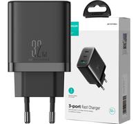 Joyroom Chargeur Jr-Tcf10 (Eu), 32W 2C1A (Noir)