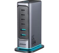 Joyroom Chargeur Jr-Tcm02 Multi-port Gan 65W Eu 4X Usb-C 2X Usb-A - Gris foncé