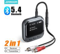 Joyroom - émetteur-récepteur Bluetooth 5.4 2 en 1, avec écran OLED, pour 2 Airpods ou écouteurs, adaptateur Jack AUX 3.5MM, 400mAh Black