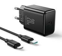 Joyroom JR-TCF06, USB-C, 20W, PD, avec câble USB-C vers Lightning, noir