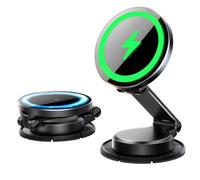 JOYROOM MagSafe Chargeur Voiture Tableau de Bord [Tout Métal & Pliable]