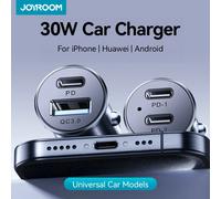 Joyroom-Mini chargeur de voiture, 30W, PD QC 3.0, USB Type-C, charge rapide, ports touristes, chargeur de téléphone pour iPhone,