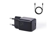 Joyroom petit chargeur rapide USB type C PD 25W EU mâle noir + câble USB type C - USB type C (L-P251)