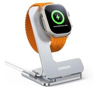 JOYROOM Support pour Apple Watch S11, Stations de Charge - Support de Recharge Pliable pour Apple Watch Series 11/10/9/8/7/6/5/SE3/SE2/Ultra 3 38mm/40mm/41mm/42mm/44mm/45mm/46mm/49mm - Argent
