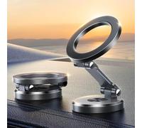 JOYROOM Support Telephone Voiture Magnetique pour MagSafe, Tout Métal Support iPhone Voiture Pliable avec Aimants Puissants 20xN55, Aimant Telephone Voiture pour iPhone 16 15 14 13 12 et étui MagSafe