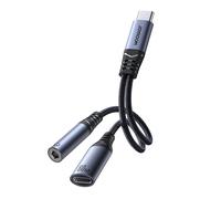 Adaptateur audio 2-en-1 - JOYROOM - SY-C02 - USB-C vers 3,5 mm - Noir - Compact et léger
