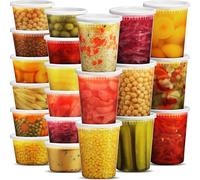 JoyServe Boîtes alimentaires avec couvercles, 48 ensembles: 24x946 ml et 24x473 ml, conteneurs hermétiques sans BPA, réutilisables, compatibles lave-vaisselle et micro-ondes