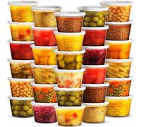 JoyServe Lot de 36 boîtes hermétiques en plastique pour aliments à emporter, à emporter et à soupe avec 36 couvercles, sans BPA, passent au lave-vaisselle, micro-ondes et 473,6 g