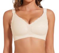 Joyshaper Soutien-gorge Femmes Sans Armatures Avec Dentelle Rembourré Soutien-gorge Décolleté en V Bra Bralette Confortable, XXL