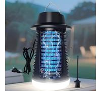 joyshie Lampe Anti Moustique Exterieur avec LED Lampe,Lampe Anti Mouche 4200V+15W UV Lampe,Tue Mouche Electrique,Appareil Anti Moustique,Capture Efficace des Moustiques,Mouches,Papillon de Nuit