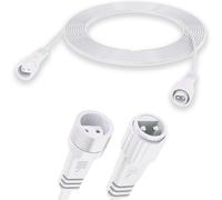 Joysing Câble d'extension pour guirlande lumineuse de Noël à 2 broches - 10 m - Blanc - IP65 - Étanche - Pour rideau G40