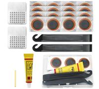 JOYSKY Lot de 23 kits de réparation de pneus de vélo - Kit de réparation de pneus de vélo - Râpe en métal pour vélo et moto - Pneus gonflables en caoutchouc