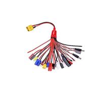 JOYSOG Adaptateur Chargeur de Batterie Lipo RC 19 en 1, câble de Charge Multifonction pour Drone/pour Traxxas/EC3/EC5/mCP X/mcX... (Prise XT60)