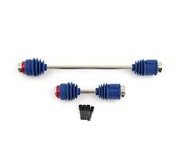 JOYSOG Arbre d'entraînement Central Avant et arrière pour Voiture télécommandée Traxxas 1/10 E-REVO 2.0, 2 pièces de Mise à Niveau axiale en métal (Bleu)