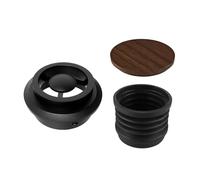 JOYSOG Trémie à dose unique, Soufflet en silicone pour moulin à café Baratza Encore pour nettoyer et recueillir la poudre de café (couvercle en bois)