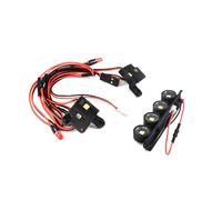 JOYSOG Trx4m K10 Kit de lumière de Toit de Voiture télécommandée/lumière Avant arrière LED pour Traxxas 1/18 Trx4m K10 RC Crawler Car Upgrade Parts (RC Roof Lights + Front Rear LED Light)
