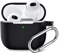 Joysong Compatible avec AirPods 3e génération 2021, Coque de Protection en Silicone entièrement gainée pour Apple AirPods 3, avec Porte-clés