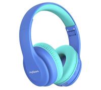 JoySpark Casque Bluetooth léger sans fil pour enfants, volume limité à 85/94 dB, 60 heures de lecture, Bluetooth 5.3, casque supra-auriculaire pour tout-petits avec micro intégré bleu