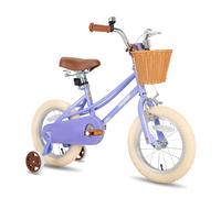 JOYSTAR 16 Pouces vélo pour Enfants 4-7 Ans, vélo pour Filles avec Roues stabilisatrices et Panier, Violet