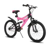 JOYSTAR 20“ Kids“ Bike pour garçons et filles âgés de 7 à 13 ans, Dual Suspension Kids” Mountain Bike,Rose