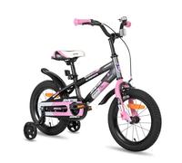 JOYSTAR Berry Vélo enfant 12 pouces pour garçons et filles de 2 à 4 ans, vélo enfant de 12 pouces avec stabilisateurs, rose