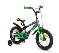 JOYSTAR Berry Vélo Enfant 14 Pouces pour garçons et Filles de 3 à 5 Ans, vélo garçon de 14 Pouces avec stabilisateurs, Vert