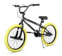 JOYSTAR Gemsbok 20 Pouces Freestyle BMX pour Les garçons et Les Filles de 7 à 11 Ans, 20 Pouces vélo pour Enfants, Jaune