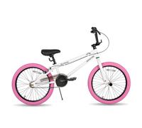 JOYSTAR Gemsbok Vélo BMX Freestyle 20 pouces pour garçons et filles âgés de 7 à 11 ans, vélo 20", blanc