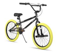 JOYSTAR Gemsbok Vélo BMX Freestyle 20" pour garçons et filles âgés de 7 à 11 ans, vélo pour enfants, 20", jaune