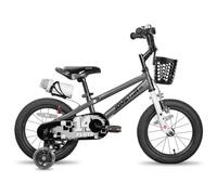 JOYSTAR Pluto 12 Pouces vélo pour Enfants pour Les garçons et Les Filles de 2 à 4 Ans. Vélo Enfant avec stabilisateur et Panier. Gris