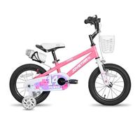 JOYSTAR Pluto 12 Pouces vélo pour Enfants pour Les garçons et Les Filles de 2 à 4 Ans. Vélo Enfant avec stabilisateur et Panier.Rose