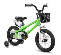 JOYSTAR Pluto 12 Pouces vélo pour Enfants pour Les garçons et Les Filles de 2 à 4 Ans. Vélo Enfant avec stabilisateur et Panier. Vert