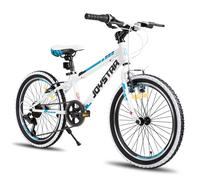 JOYSTAR Vélo de montagne 20 pouces pour garçons et filles 7-13 ans, dérailleur 7 vitesse, Double frein à main - Blanc