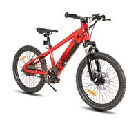 JOYSTAR Vélo Électrique Enfant dès 7 Ans - VTT 250W Moteur Brushless,Batterie Amovible, Freins Double Disque, 24 km Autonomie-rouge
