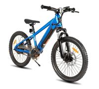 JOYSTAR Vélo Électrique Enfant dès 7 Ans - VTT 250W Moteur Brushless,Batterie Amovible, Freins Double Disque, 24 km Autonomie-bleu